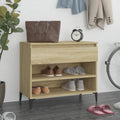 Vidaxl schoenenkast 70x36x60 cm bewerkt hout sonoma eikenkleurig