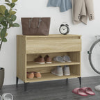 Vidaxl schoenenkast 70x36x60 cm bewerkt hout sonoma eikenkleurig