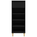 Vidaxl schoenenkast 40x36x105 cm bewerkt hout zwart