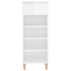Vidaxl schoenenkast 40x36x105 cm bewerkt hout hoogglans wit
