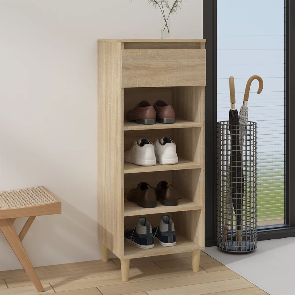VidaXL Schoenenkast 40x36x105 cm bewerkt hout sonoma eikenkleurig