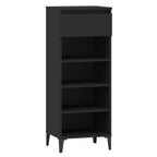 Vidaxl schoenenrek 40x36x105 cm bewerkt hout zwart