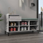 Vidaxl schoenenkast 102x36x60 cm bewerkt hout sonoma grijs