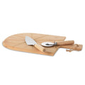 Excellent houseware 3-delige pizzasnijset 43x30 cm bamboe