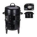 Progarden houtskoolbarbecue met haard en 2 grillroosters zwart
