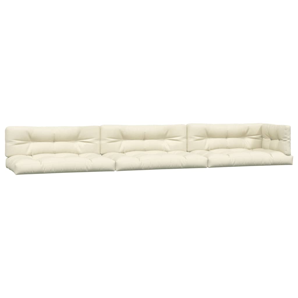 Vidaxl palletkussens 7 st stof crèmekleurig