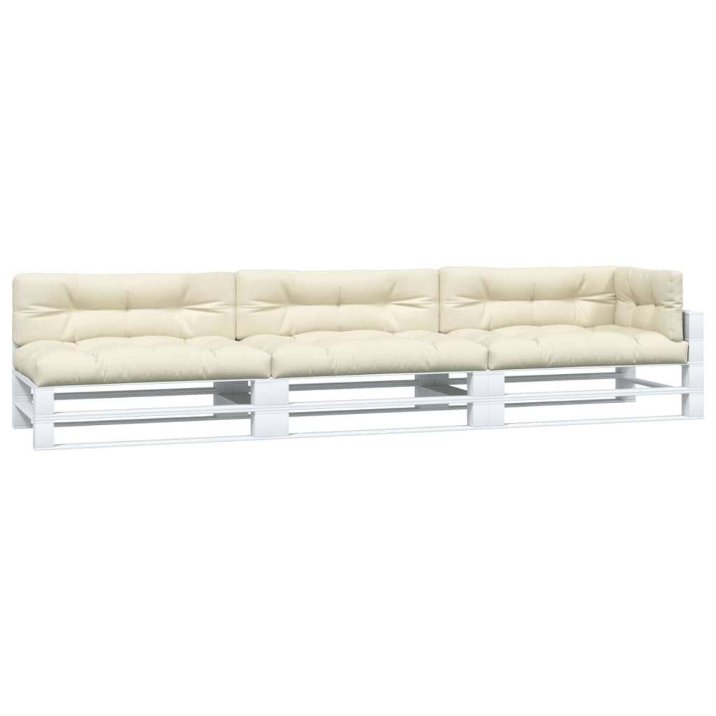 Vidaxl palletkussens 7 st stof crèmekleurig