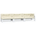 Vidaxl palletkussens 7 st stof crèmekleurig