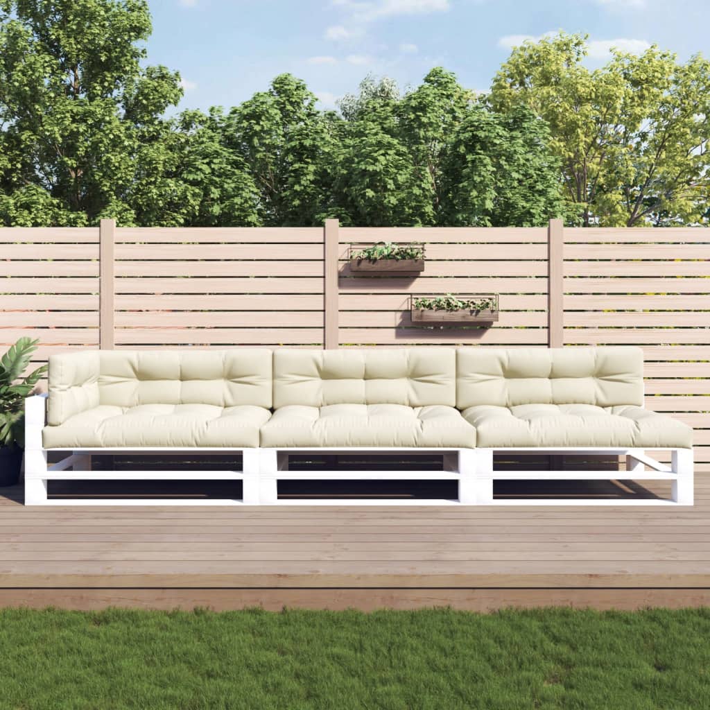 Vidaxl palletkussens 7 st stof crèmekleurig