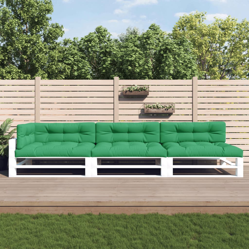 VidaXL Palletkussens 7 st stof groen