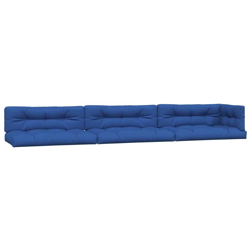 VidaXL Palletkussens 7 st stof koningsblauw