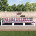 VidaXL Palletkussens 7 st stof ruitpatroon rood