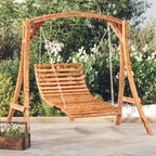VidaXL Schommelbed vurenhout met teak afwerking