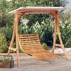 VidaXL Schommelbed met luifel vurenhout met teak afwerking