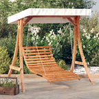 VidaXL Schommelbed met luifel vurenhout met teak afwerking