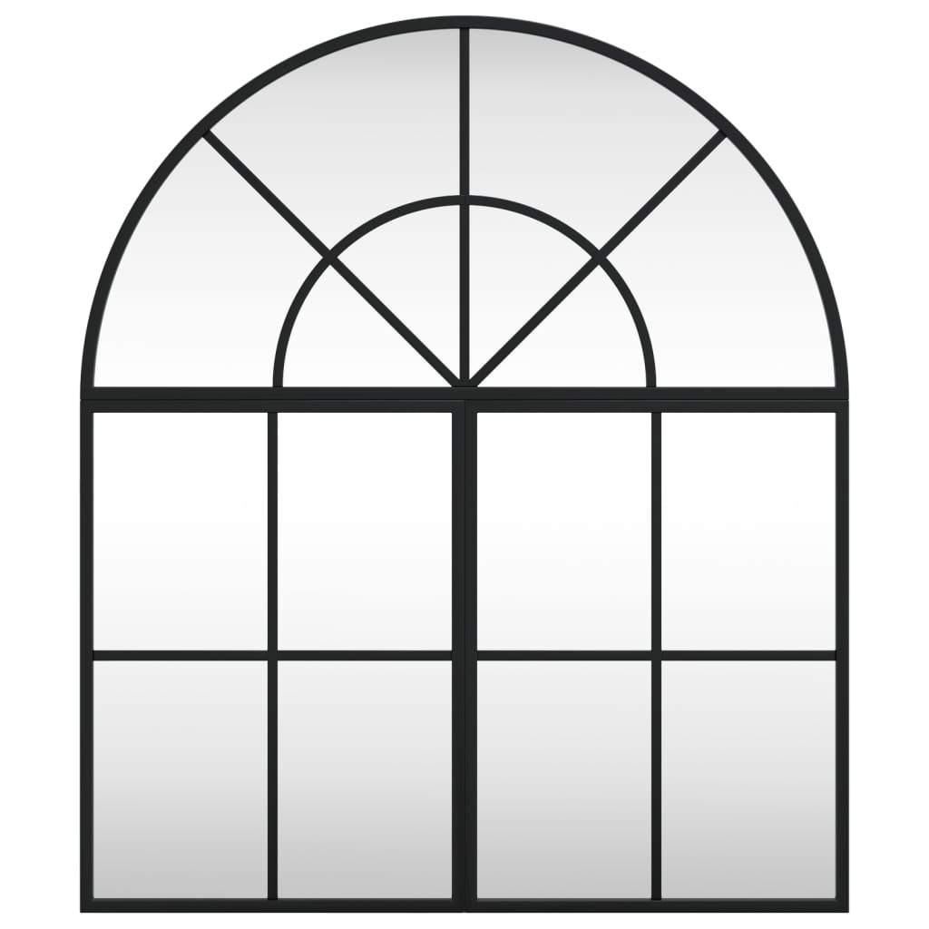 VidaXL Wandspiegel boog 60x70 cm ijzer zwart