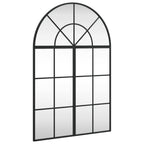 Vidaxl wandspiegel boog 60x90 cm ijzer zwart