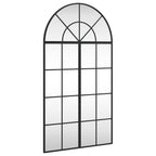 Vidaxl wandspiegel boog 60x110 cm ijzer zwart