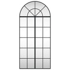 Vidaxl wandspiegel boog 60x130 cm ijzer zwart