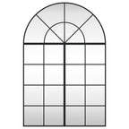 Vidaxl wandspiegel boog 80x120 cm ijzer zwart