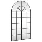 Vidaxl wandspiegel boog 80x140 cm ijzer zwart
