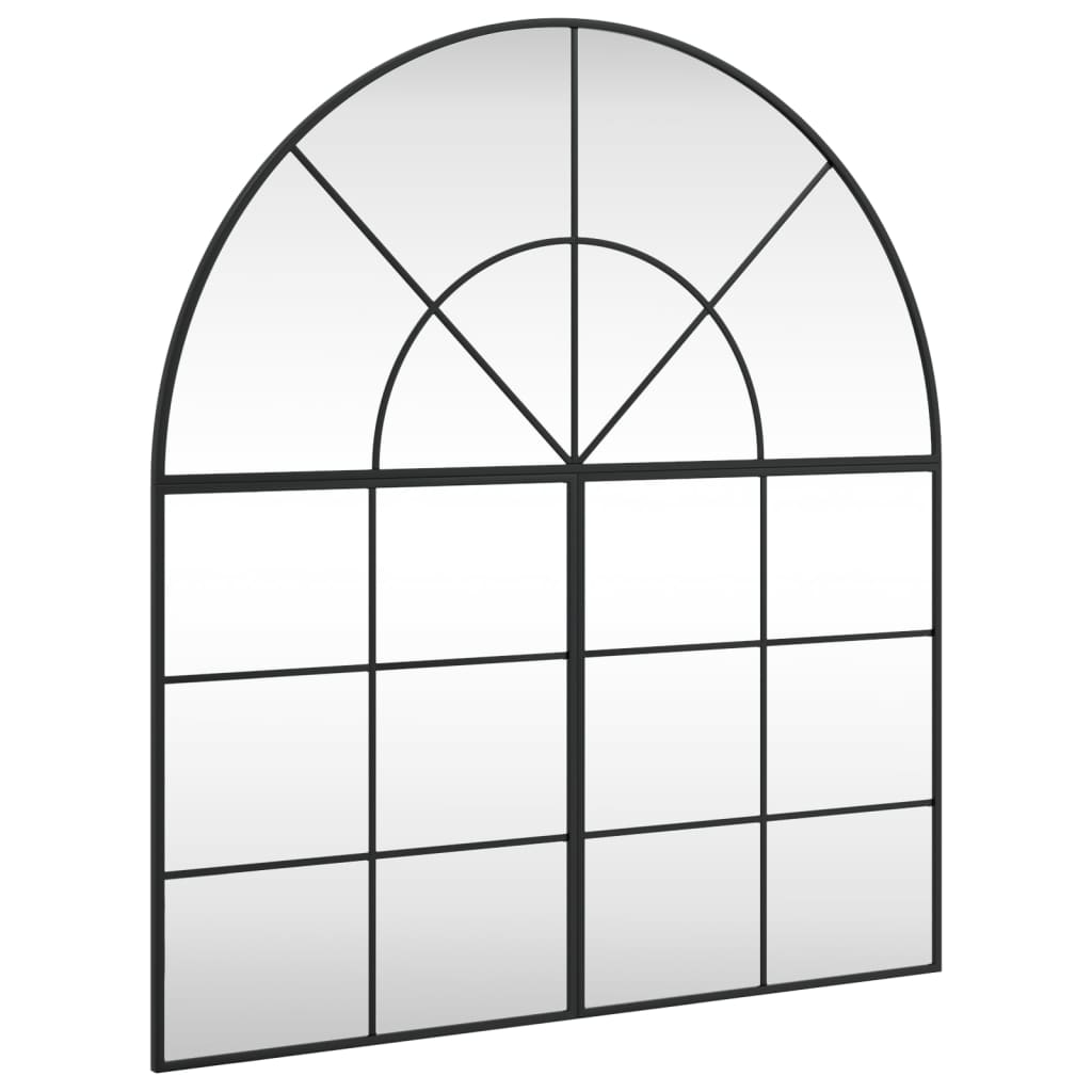 Vidaxl wandspiegel boog 100x110 cm ijzer zwart