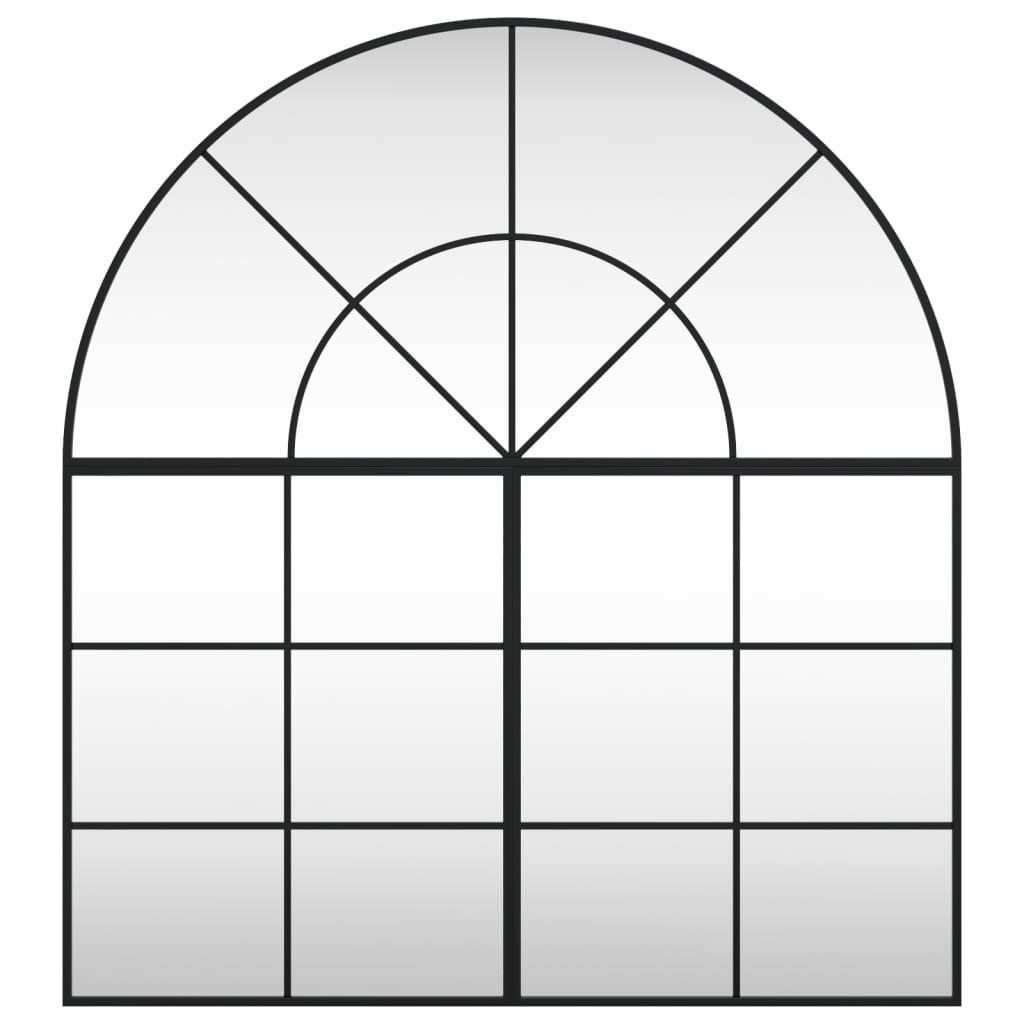 Vidaxl wandspiegel boog 100x110 cm ijzer zwart