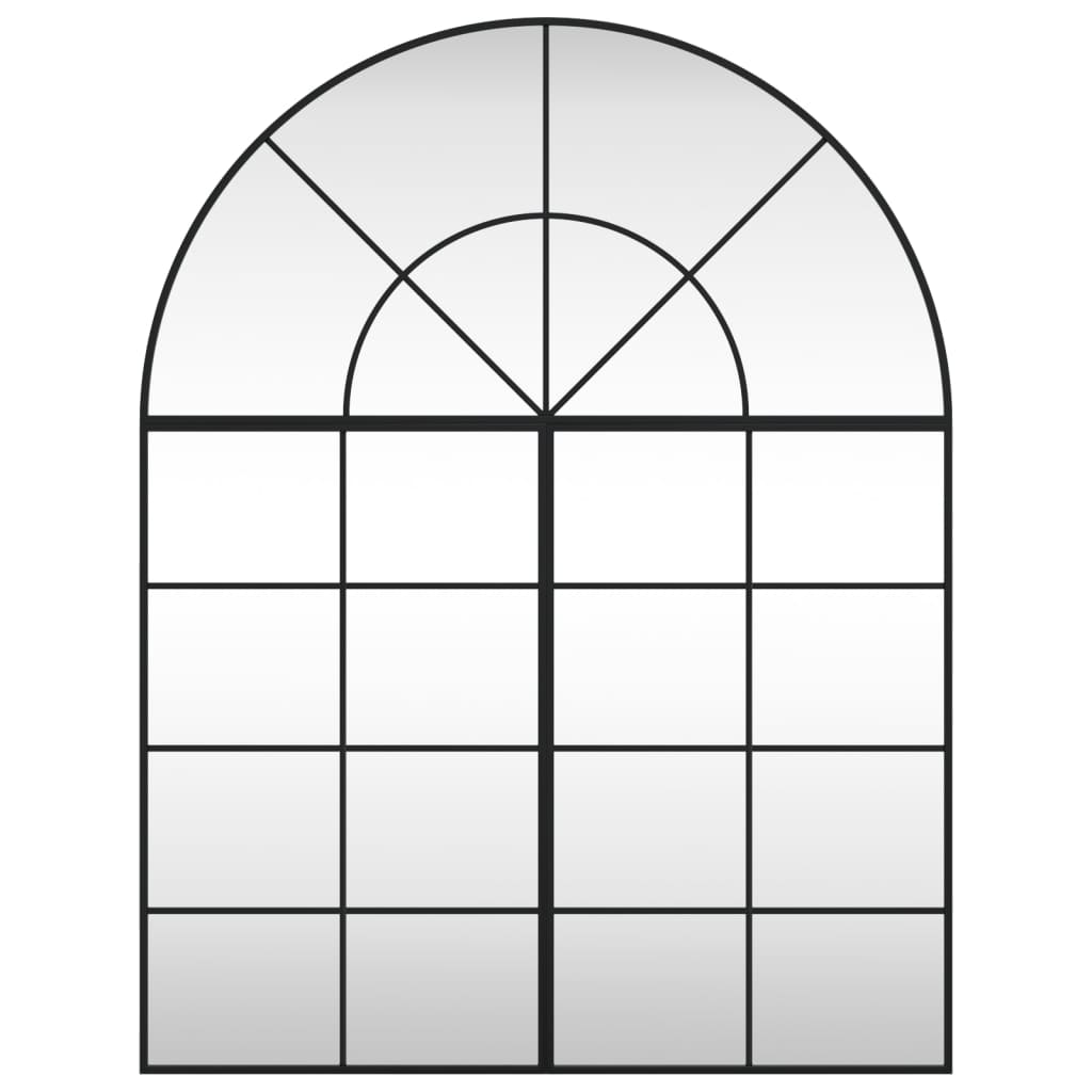 Vidaxl wandspiegel boog 100x130 cm ijzer zwart
