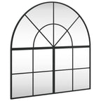 Vidaxl wandspiegel boog 80x80 cm ijzer zwart