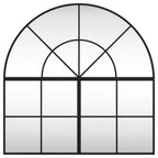 Vidaxl wandspiegel boog 80x80 cm ijzer zwart