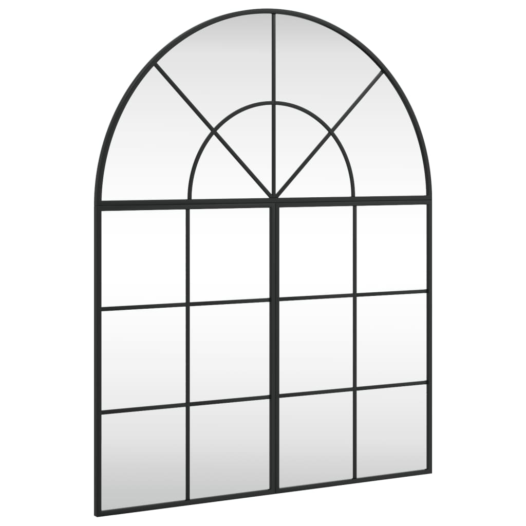 Vidaxl wandspiegel boog 80x100 cm ijzer zwart