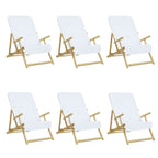 Vidaxl strandhanddoeken 6 st 400 g m² 60x135 cm stof wit