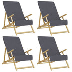 Vidaxl strandhanddoeken 4 st 400 g m² 60x135 cm stof antracietkleurig