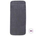 Vidaxl strandhanddoeken 4 st 400 g m² 60x135 cm stof antracietkleurig