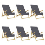 Vidaxl strandhanddoeken 6 st 400 g m² 60x135 cm stof antracietkleurig