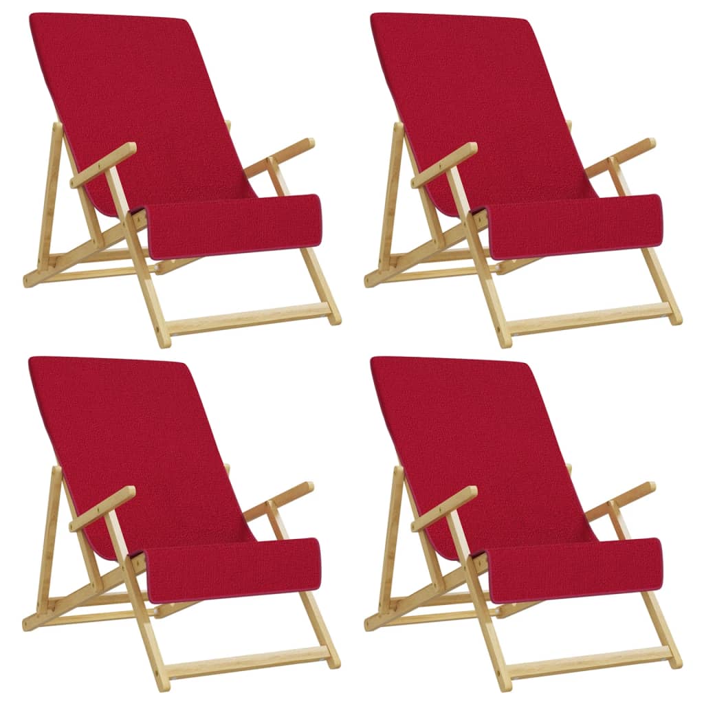 Vidaxl strandhanddoeken 4 st 400 g m² 60x135 cm stof bordeauxrood