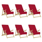 Vidaxl strandhanddoeken 6 st 400 g m² 60x135 cm stof bordeauxrood