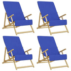 Vidaxl strandhanddoeken 4 st 400 g m² 60x135 cm stof koningsblauw