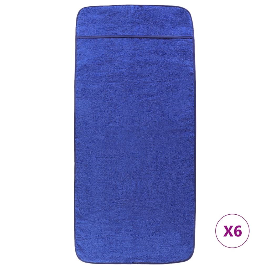Vidaxl strandhanddoeken 6 st 400 g m² 60x135 cm stof koningsblauw