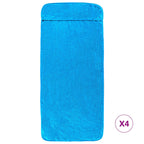 Vidaxl strandhanddoeken 4 st 400 g m² 60x135 cm stof turquoise