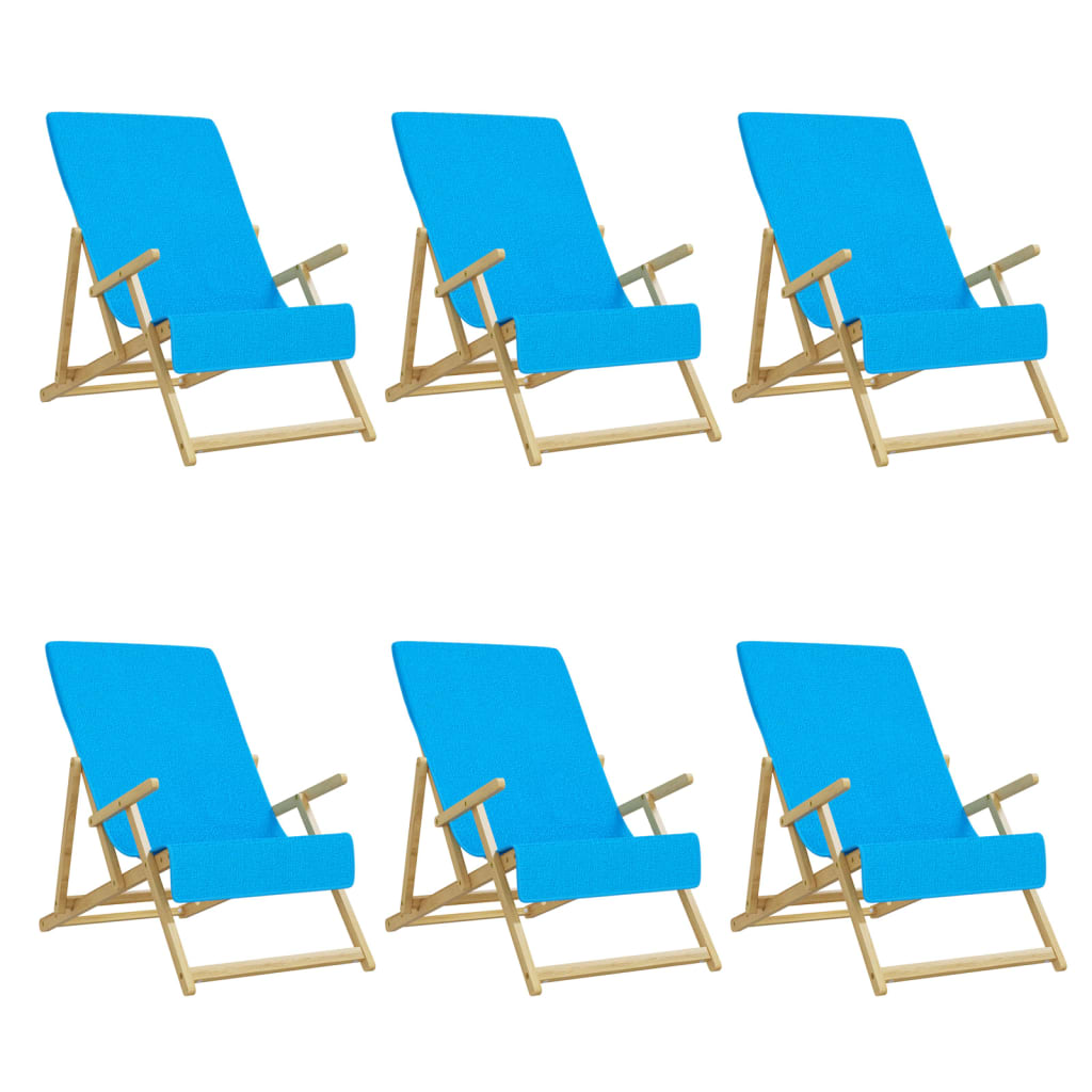 Vidaxl strandhanddoeken 6 st 400 g m² 60x135 cm stof turquoise