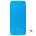 Vidaxl strandhanddoeken 6 st 400 g m² 60x135 cm stof turquoise