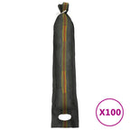 Vidaxl zandzakken 100 st 103x25 cm hdpe donkergroen