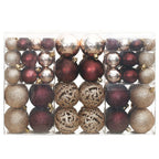 VidaXL Kerstballen 100 st 3 4 6 cm champagnekleurig en bruin