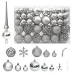 Vidaxl 111-delige kerstballenset polystyreen zilverkleurig