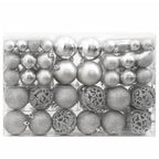 Vidaxl 111-delige kerstballenset polystyreen zilverkleurig