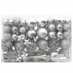 Vidaxl 111-delige kerstballenset polystyreen zilverkleurig