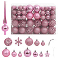 Vidaxl 111-delige kerstballenset polystyreen roze