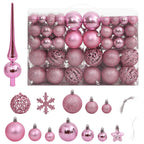 Vidaxl 111-delige kerstballenset polystyreen roze