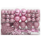 Vidaxl 111-delige kerstballenset polystyreen roze